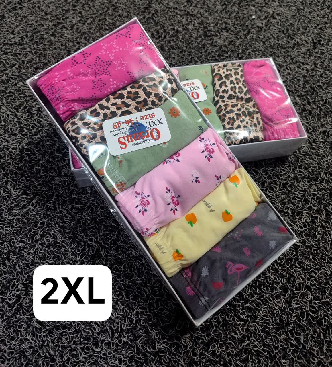 شورت زنانه جعبه ایی 2XLعمده 12 تایی