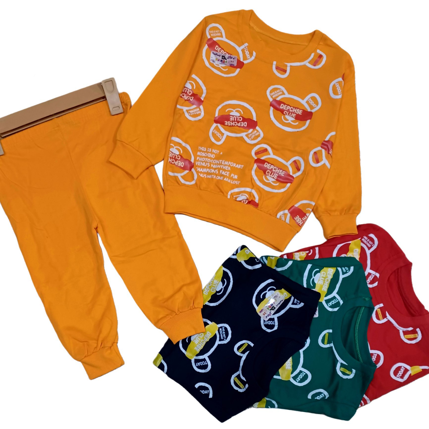 بلوز شلوار پسرانه پنبه 3 نخ اعلا عمده (بسته 4 تایی)