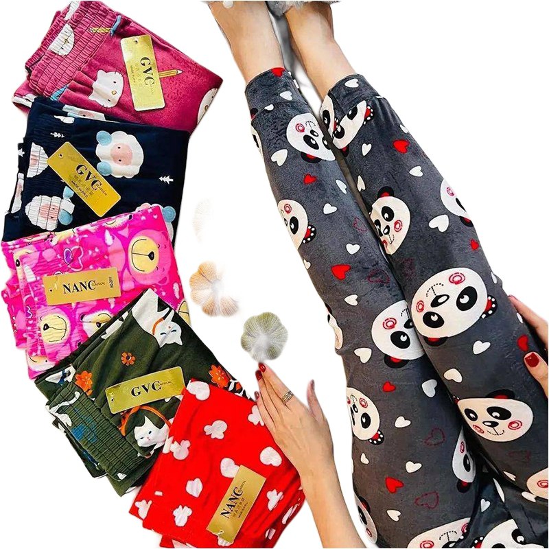 شلوار زنانه مخمل استیکر نانو درجه یک عمده (بسته6تایی)