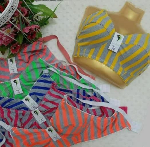 سوتین راه راه ملانج عمده 12 تایی