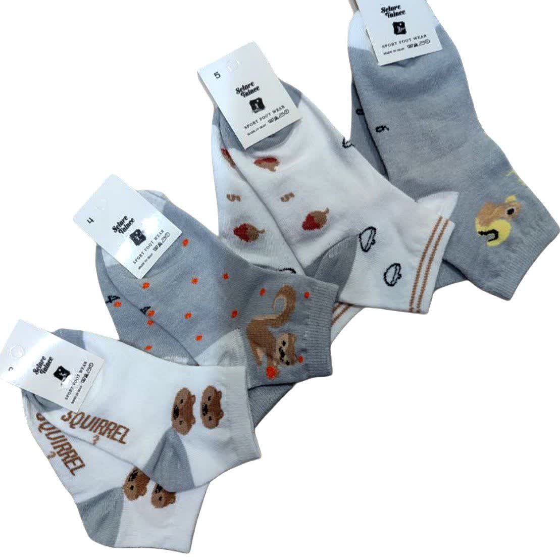 جوراب 4 شماره پسرانه نیم ساق عمده 12 تایی