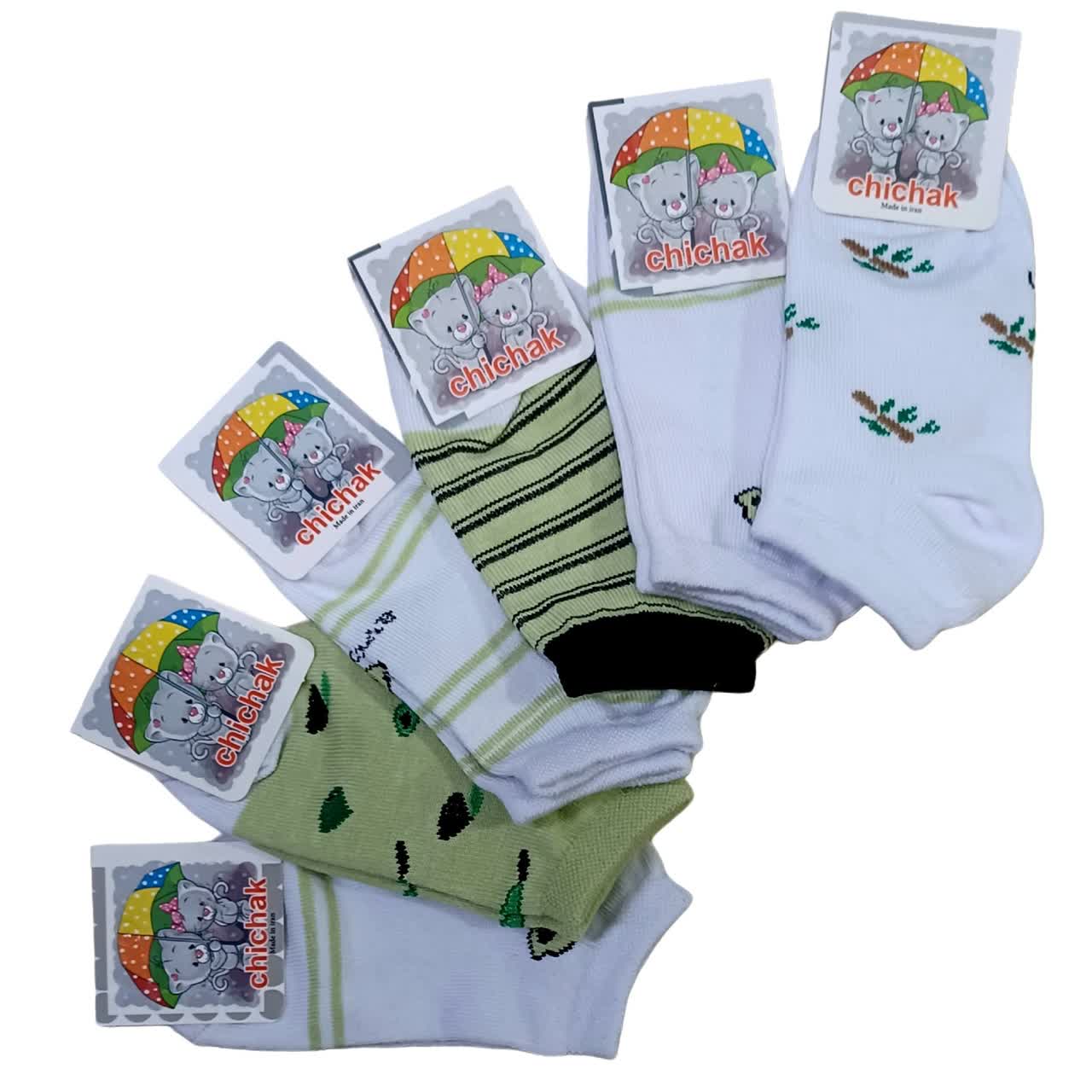 جوراب بچگانه 5 طرح عمده 12تایی