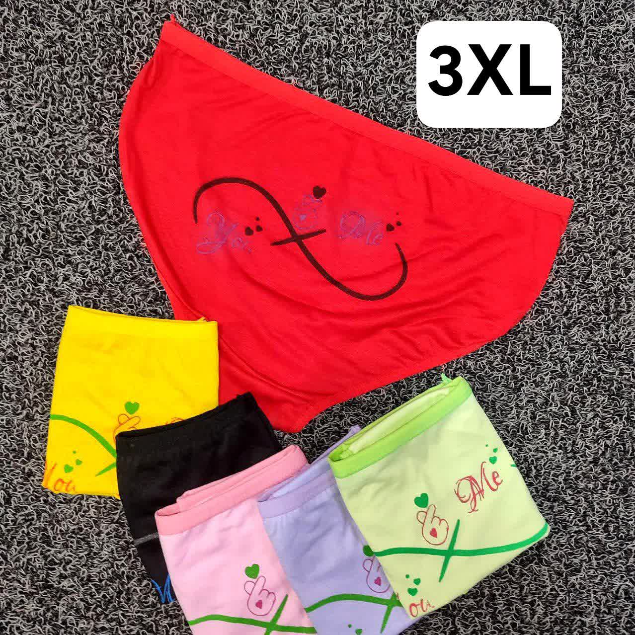 شورت پشت چاپ زنانه پنبه 3XLعمده 12 تایی