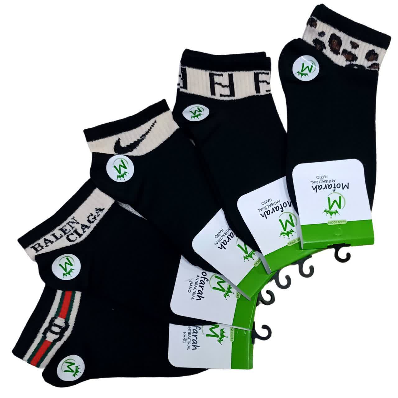 جوراب زنانه طرح دار عمده 10 تایی