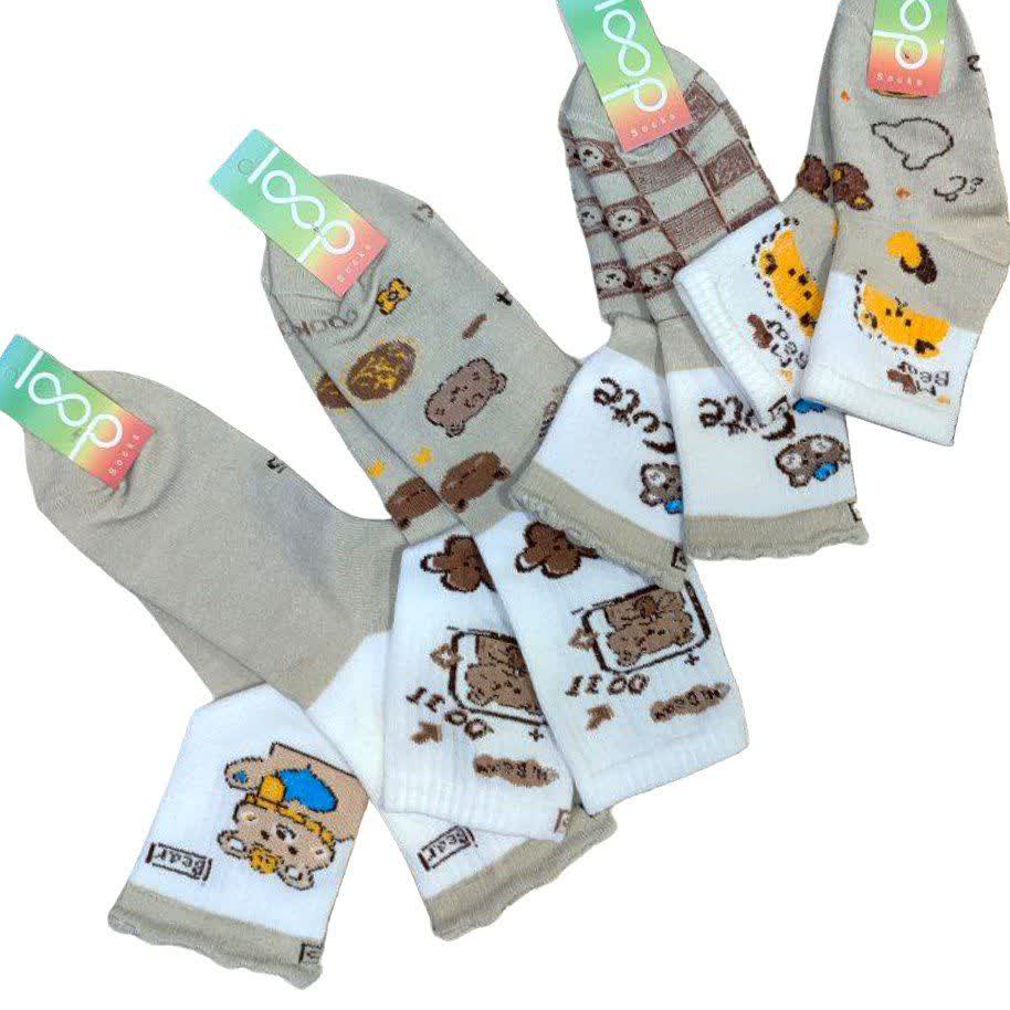 جوراب بچگانه  4 شماره عمده 12 تایی 