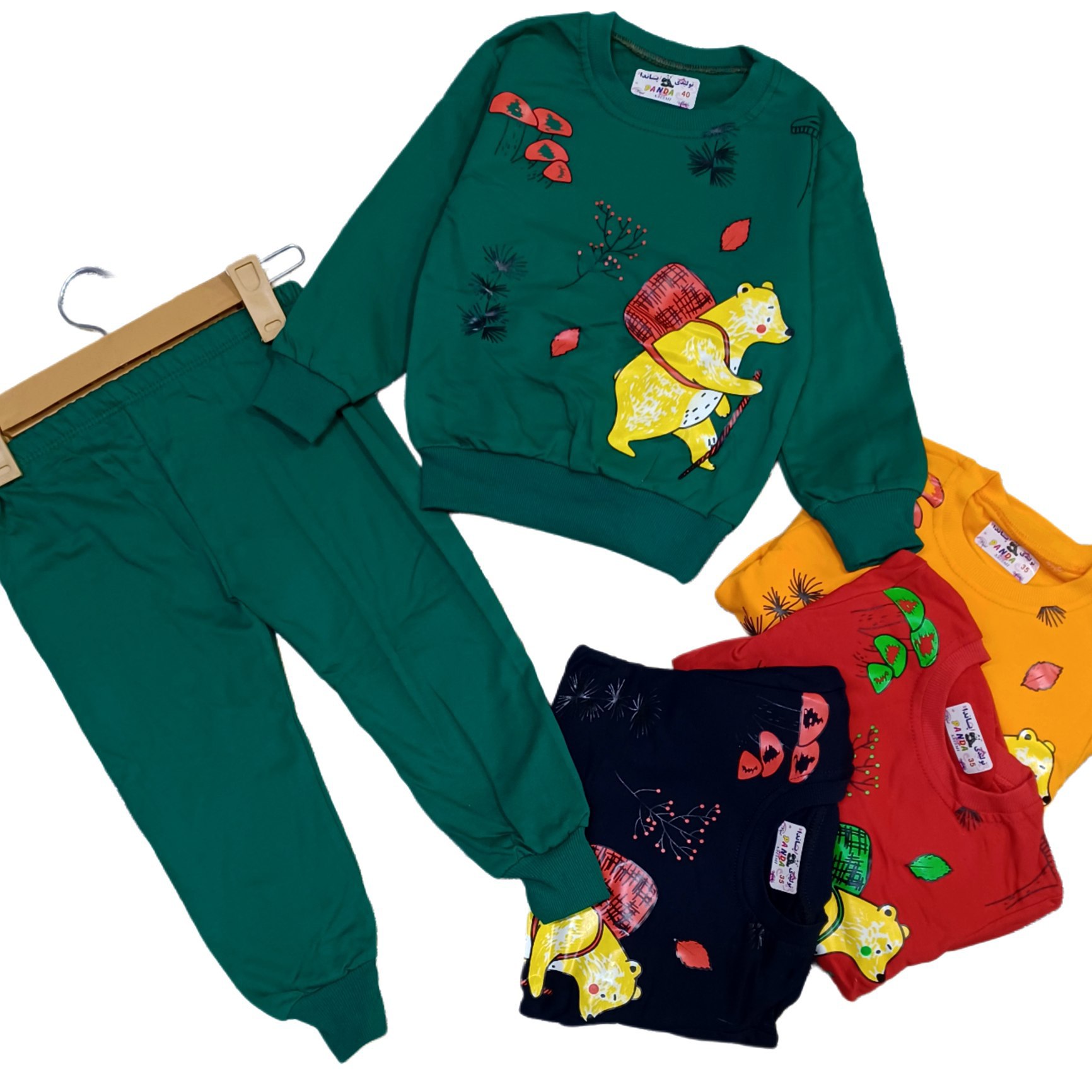 بلوز شلوار پسرانه پنبه 3 نخ اعلا عمده (بسته 4تایی)