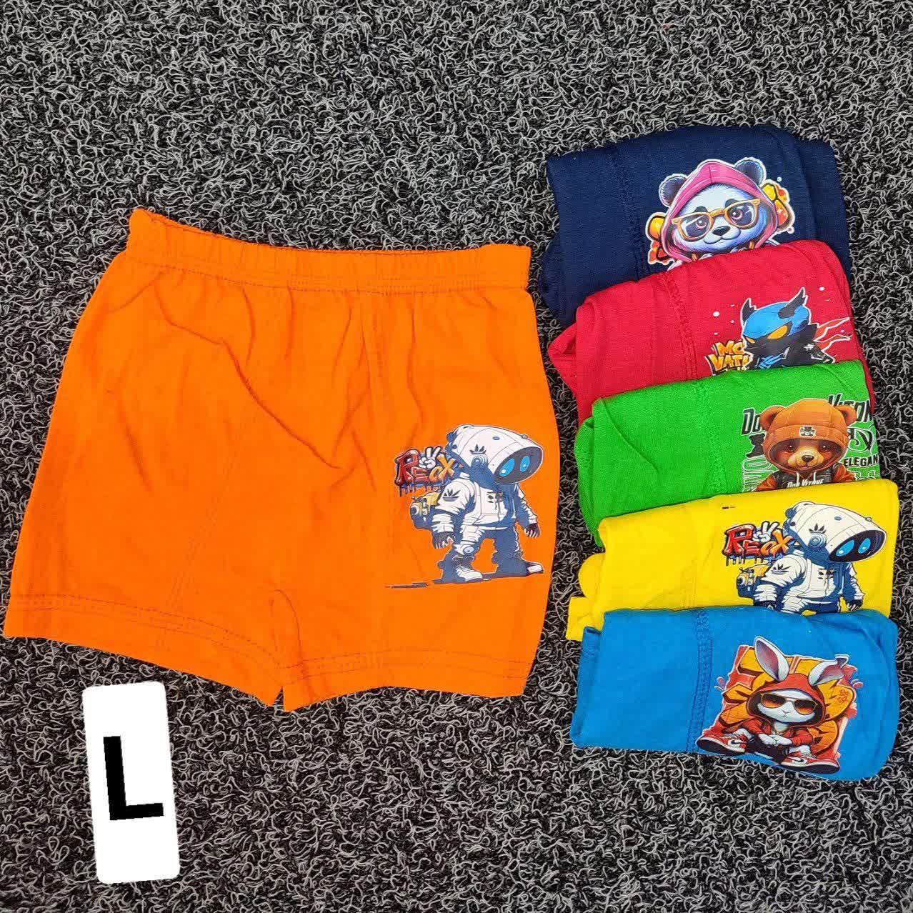 شورت پسرانه پادار پنبه سوپر Lعمده 12 تایی
