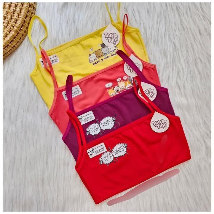 نیم تنه دخترانه بندی پنبه عمده( بسته 12 تایی )