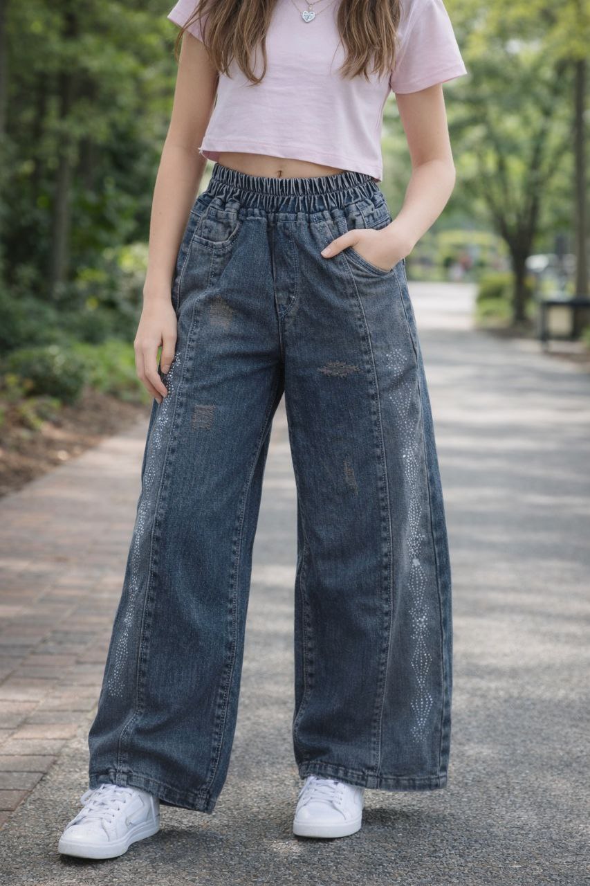 شلوار شافل بگ دخترانه عمده 6 تایی