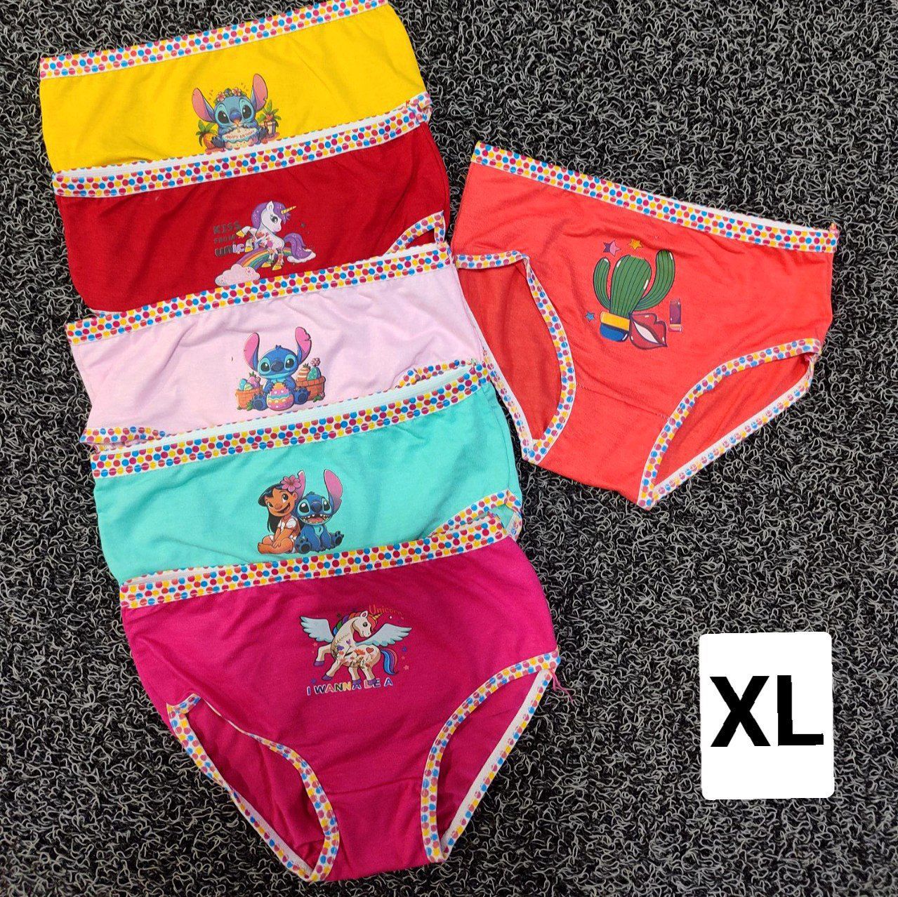 شورت دخترانه پنبه پیش چاپ XLعمده 12تایی